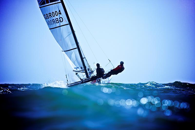 Will Heritage's photo from the RYA Youth Nationals secures a spot on the ilovesailing calendar photo copyright Will Heritage taken at Hayling Island Sailing Club and featuring the Nacra 15 class