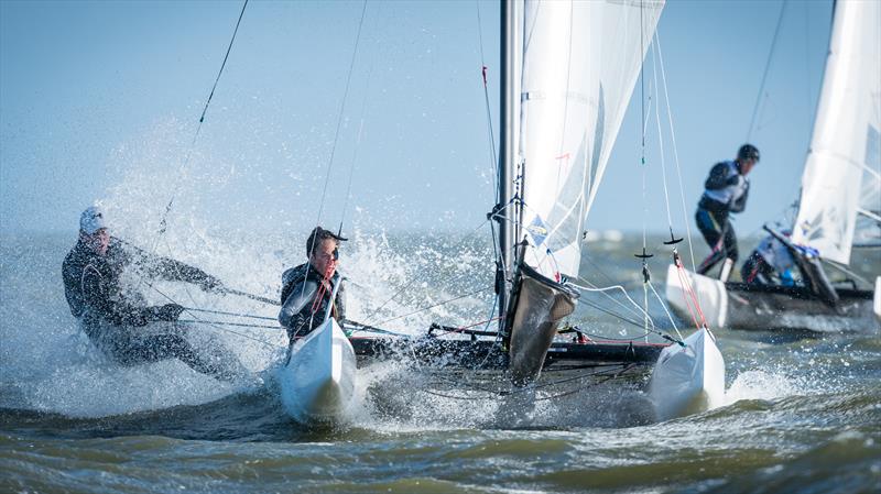 Nacra 15 Youth Olympic Qualifier at Medemblik 2017 photo copyright Laurens Morel / www.saltycolours.com taken at Royal Yacht Club Hollandia and featuring the Nacra 15 class