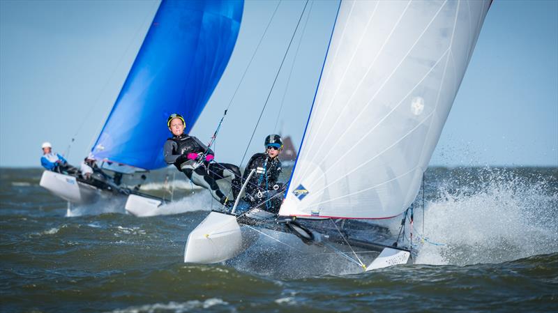 Nacra 15 Youth Olympic Qualifier at Medemblik 2017 photo copyright Laurens Morel / www.saltycolours.com taken at Royal Yacht Club Hollandia and featuring the Nacra 15 class
