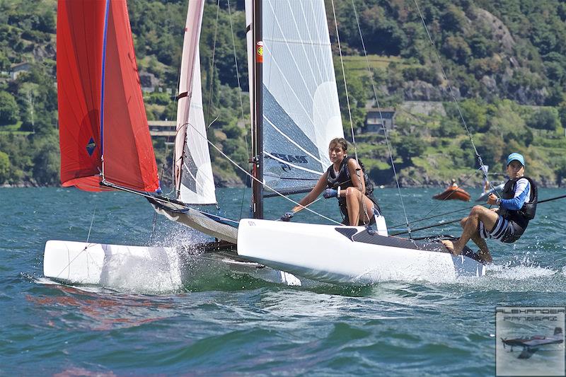 Nacra 15 European Championship at Gravedona, Lake Como, Italy photo copyright Alexander Panzeri taken at Centro Vela Alto Lario and featuring the Nacra 15 class