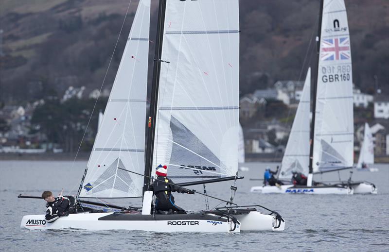 Alexandra and Charlie Hamel - 2018 RYA Youth National Championship photo copyright Marc Turner / RYA taken at Royal Yachting Association and featuring the Nacra 15 class