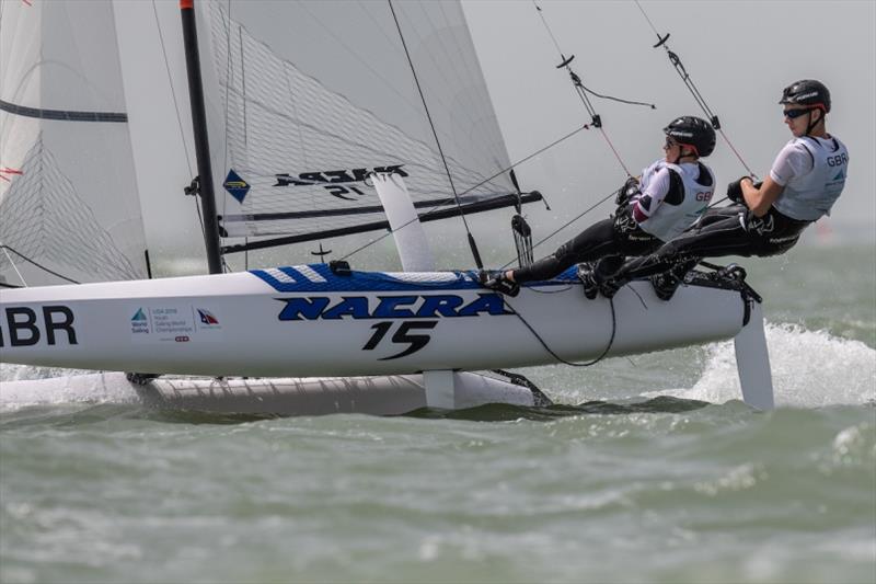 William Smith and Abigail Clarke in action photo copyright Jen Edney / World Sailing taken at  and featuring the Nacra 15 class