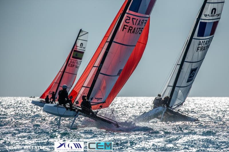2021 Nacra 15 Worlds at La Grand Motte practice day photo copyright Didier Hillaire taken at Yacht Club de la Grande Motte and featuring the Nacra 15 class