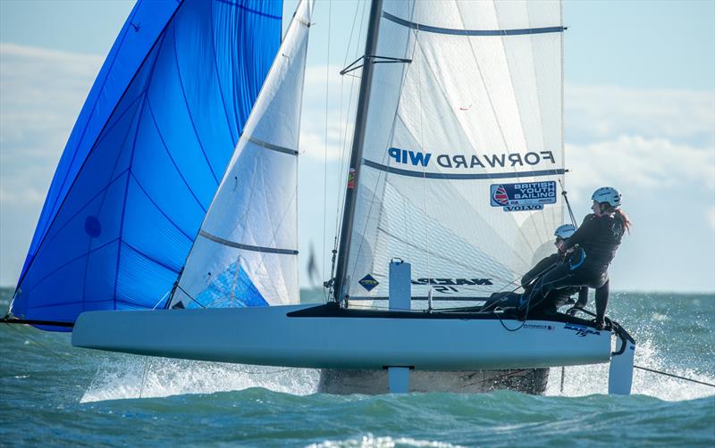 2021 Nacra 15 Worlds at La Grand Motte day 1 photo copyright Didier Hillaire taken at Yacht Club de la Grande Motte and featuring the Nacra 15 class