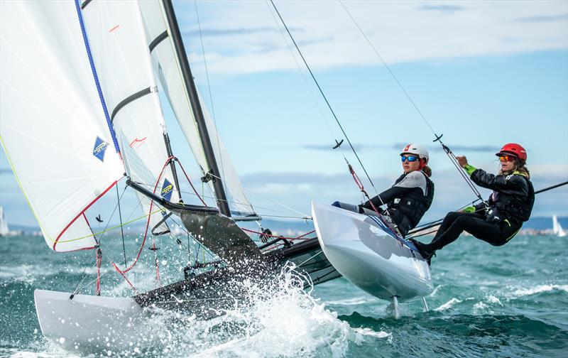 2021 Nacra 15 Worlds at La Grand Motte day 3 photo copyright Didier Hillaire taken at Yacht Club de la Grande Motte and featuring the Nacra 15 class