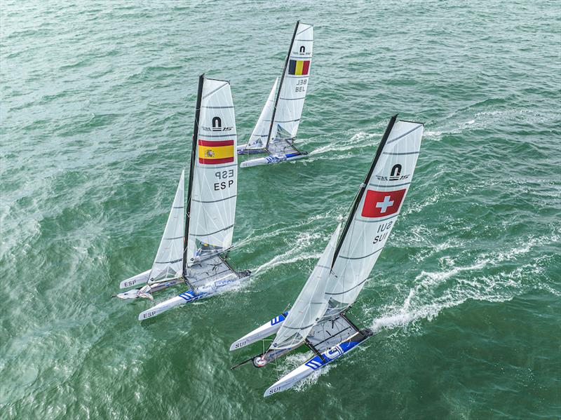 Allianz Youth World Sailing Championships day 3 photo copyright Sailing Energy taken at  and featuring the Nacra 15 class