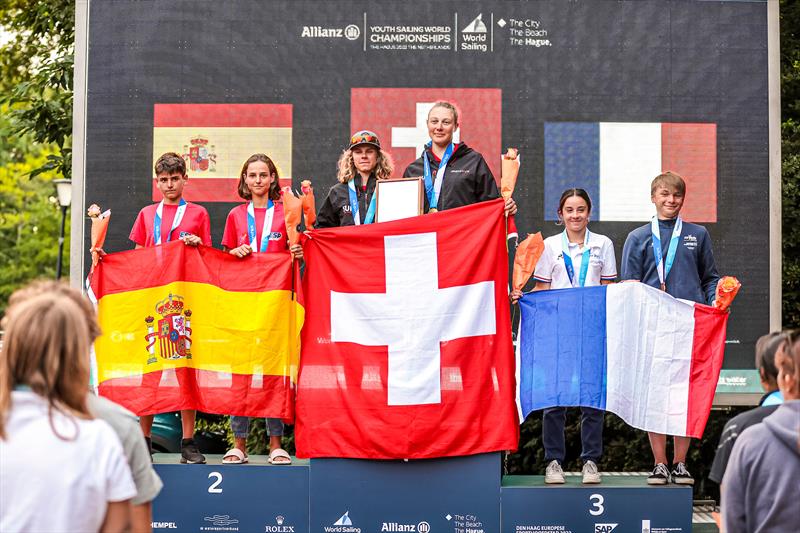 Grandjean / Fehlmann (SUI) - Gold Medalists - Nacra 15 -  - Allianz Youth World Sailing Championships - Day 5 - The Hague - July 2022 - photo © Sailing Energy / World Sailing