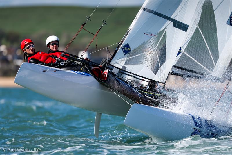 2023 RYA Youth National Championships at the WPNSA photo copyright Paul Wyeth / RYA taken at Weymouth & Portland Sailing Academy and featuring the Nacra 15 class