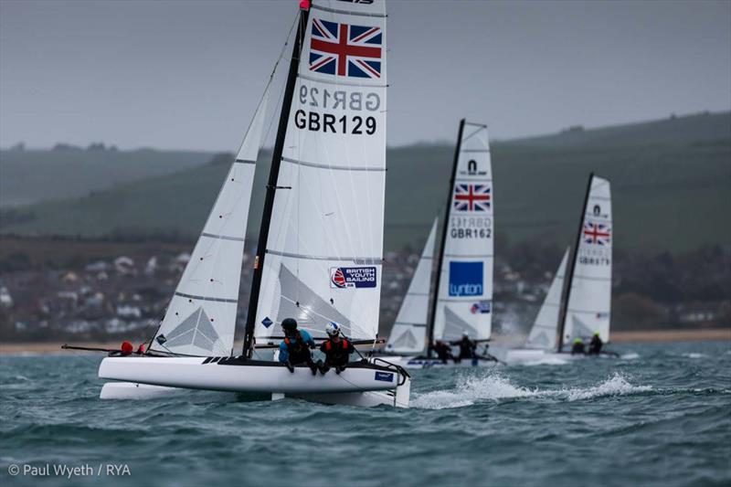 2023 RYA Youth National Championships at the WPNSA photo copyright Paul Wyeth / RYA taken at Weymouth & Portland Sailing Academy and featuring the Nacra 15 class