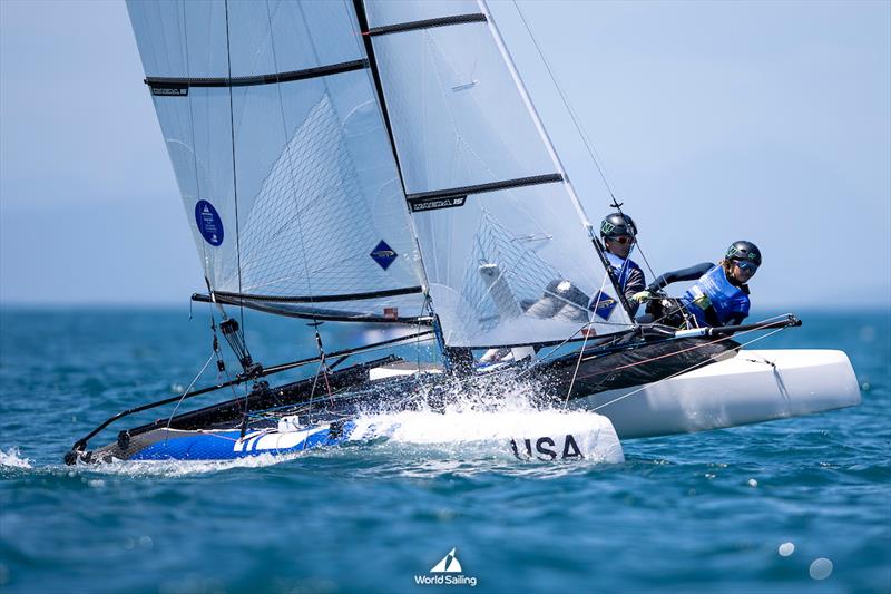 2023 Youth Sailing World Championships Day 3 photo copyright World Sailing taken at  and featuring the Nacra 15 class