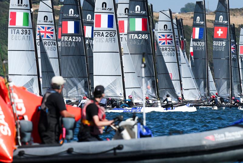 Day 1 - Nacra 15 World Championship at Plymouth - photo © Joe Woodyear / www.chambersfilmandmedia.com