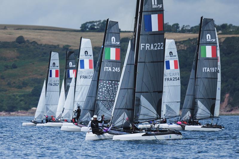 Day 3 - Nacra 15 World Championship at Plymouth photo copyright Joe Woodyear / www.chambersfilmandmedia.com taken at Hooe Point Sailing Club and featuring the Nacra 15 class
