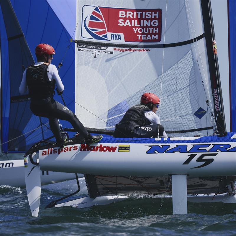 Day 4 - Nacra 15 World Championship at Plymouth photo copyright Joe Woodyear / www.chambersfilmandmedia.com taken at Hooe Point Sailing Club and featuring the Nacra 15 class