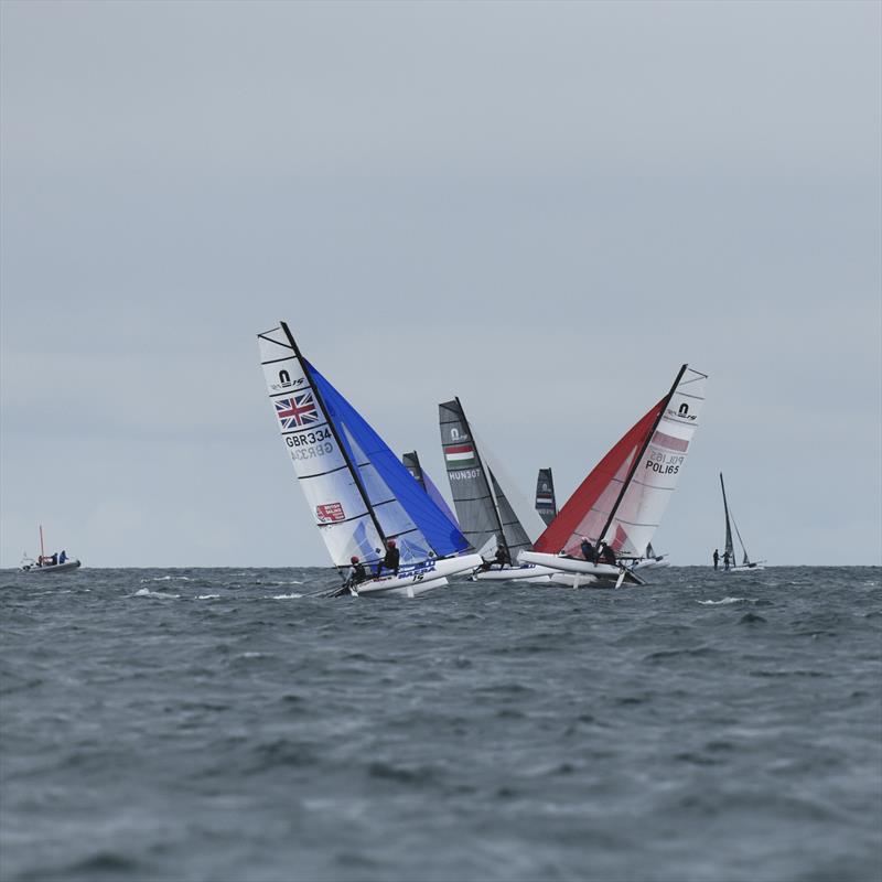 Day 4 - Nacra 15 World Championship at Plymouth photo copyright Joe Woodyear / www.chambersfilmandmedia.com taken at Hooe Point Sailing Club and featuring the Nacra 15 class