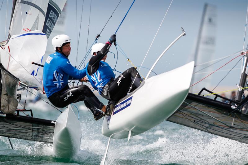 Ben Saxton and Hannah Diamond during the Sail for Gold Regatta medal races - photo © Paul Wyeth / RYA