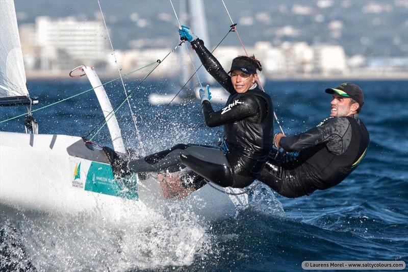 Racing on day 2 of the Nacra 17, 49er & 49erFX Worlds in Clearwater, Florida - photo © Laurens Morel / www.saltycolours.com