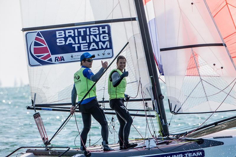 Ben Saxton and Nicola Groves photo copyright Jesus Renedo / Sailing Energy taken at Coconut Grove Sailing Club and featuring the Nacra 17 class