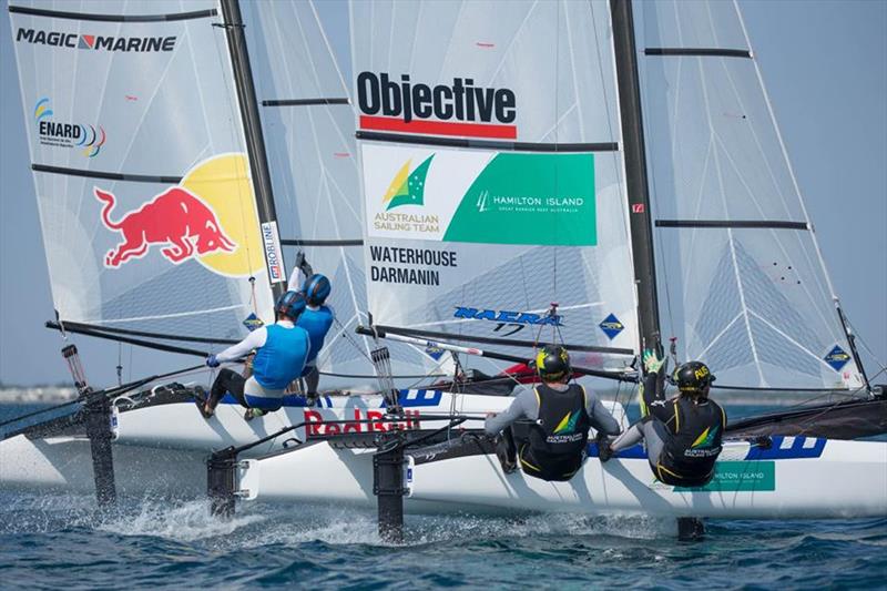 Nacra 17 Worlds at la Grande Motte day 4 photo copyright Didier Hilliare taken at Yacht Club de la Grande Motte and featuring the Nacra 17 class