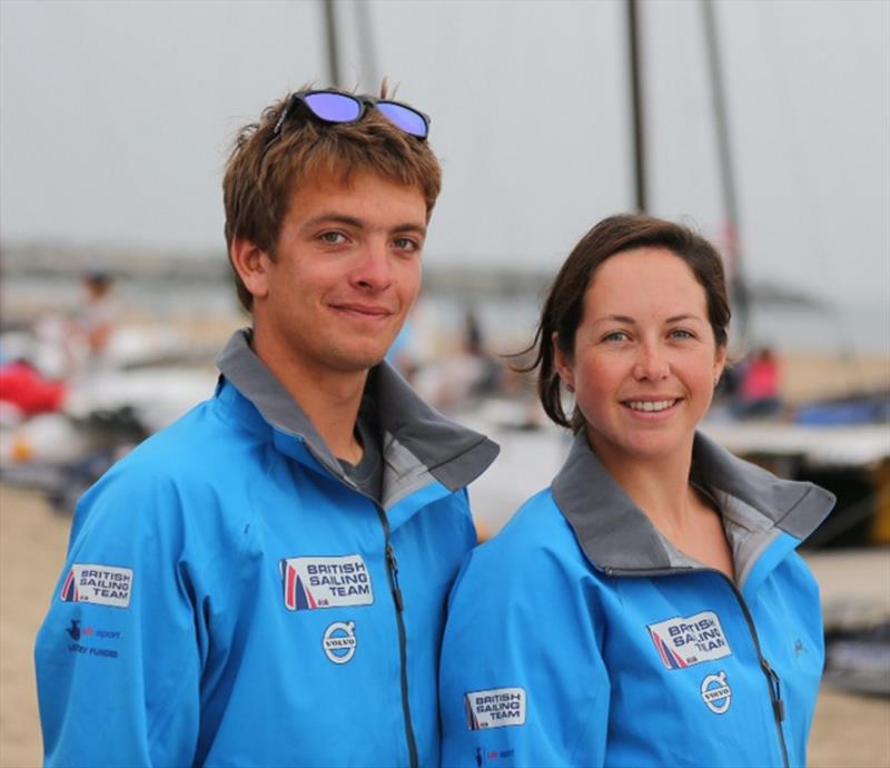 Ben Saxton and Hannah Diamond take silver medal position at the Nacra 17 World Championships - photo © Laurens Morel / www.saltycolours.com