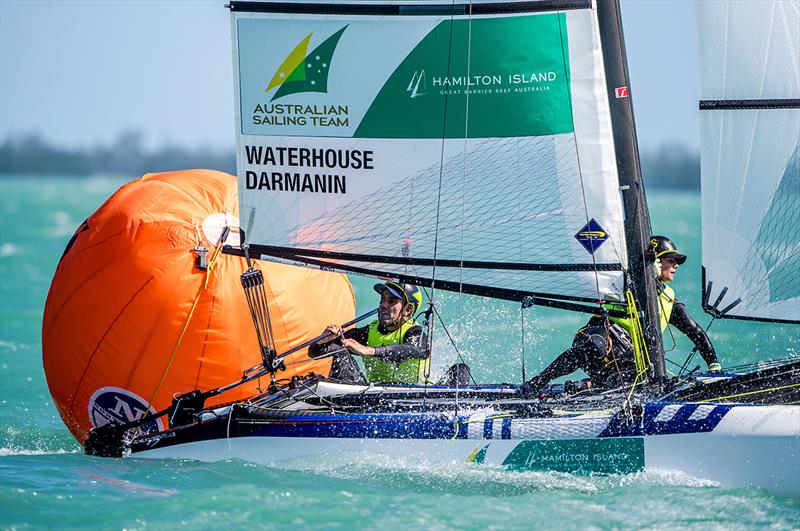 Jason Waterhouse and Lisa Darmanin - 2017 World Cup Series in Hyeres, France photo copyright Jesus Renedo / Sailing Energy taken at  and featuring the Nacra 17 class