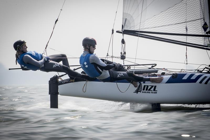 Jason Saunders and Gemma Wilson (GBR), Nacra 17- 2018 Medemblik Regatta - Day 4 - photo © Sander van der Borch