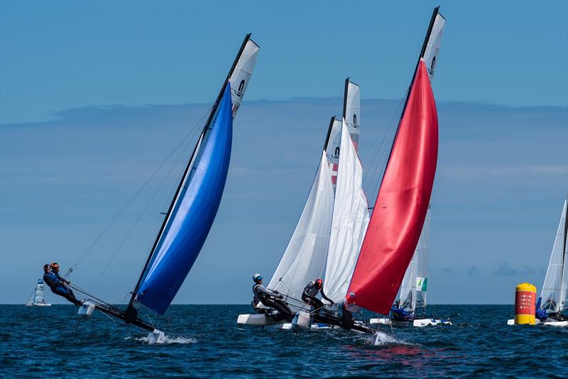 2018 49er & Nacra European Championship - Day 5 photo copyright Drew Malcolm taken at  and featuring the Nacra 17 class