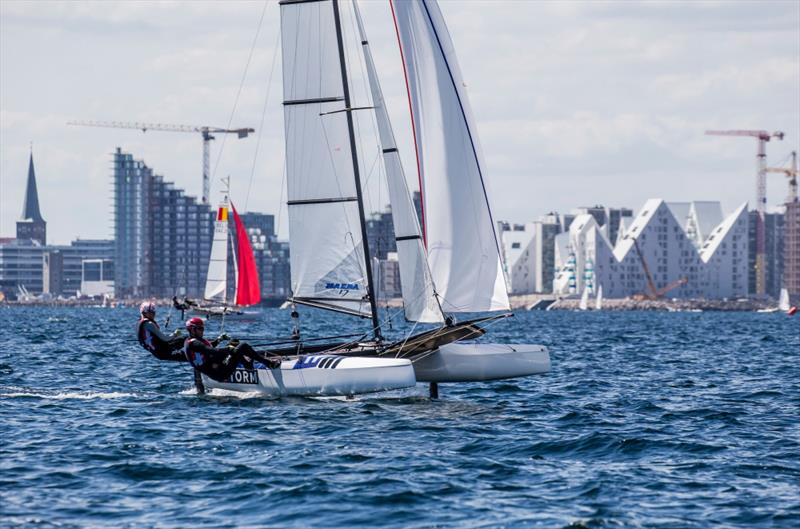 Hempel Sailing World Championships Aarhus 2018 photo copyright Sailing Energy taken at  and featuring the Nacra 17 class