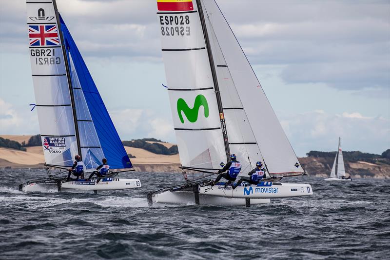 Hempel Sailing World Championships Aarhus 2018 day 4 photo copyright Sailing Energy / World Sailing taken at Sailing Aarhus and featuring the Nacra 17 class