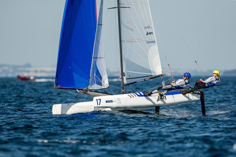 Gemma Jones/Jason Saunders ( NZL) - Nacra 17 - Hempel Sailing World Championships, Aarhus, Denmark, August 2018 - photo © Sailing Energy / World Sailing