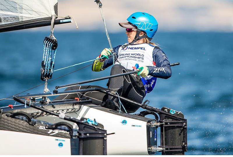 Nacra 17 - Hempel Sailing World Championships - Aarhus, Denmark - August 2018 photo copyright Sailing Energy / World Sailing taken at  and featuring the Nacra 17 class