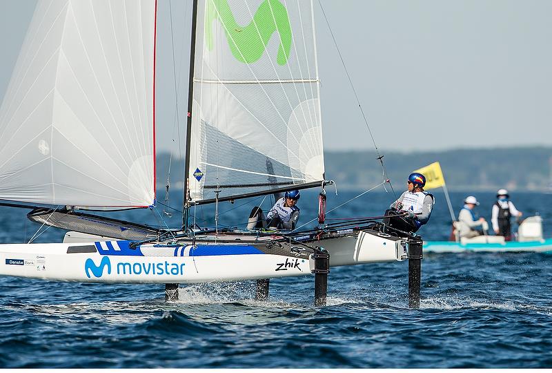 Nacra 17 - Hempel Sailing World Championships - Aarhus, Denmark - August 2018 photo copyright Sailing Energy / World Sailing taken at  and featuring the Nacra 17 class