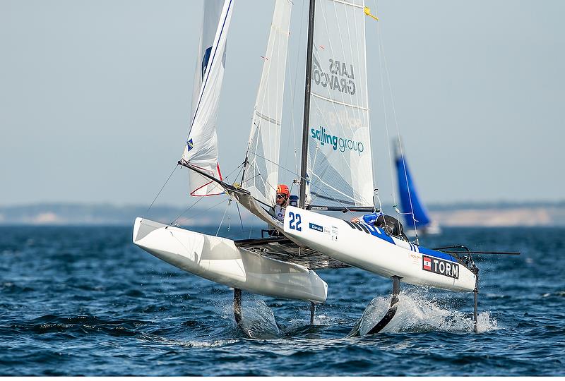 Nacra 17 - Hempel Sailing World Championships - Aarhus, Denmark - August 2018 photo copyright Sailing Energy / World Sailing taken at  and featuring the Nacra 17 class