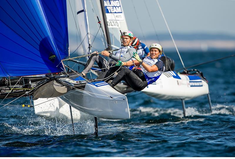 Nathan and Hayley Outteridge (AUS) - Nacra 17 - Hempel Sailing World Championships - Aarhus, Denmark - August 2018 - photo © Sailing Energy / World Sailing
