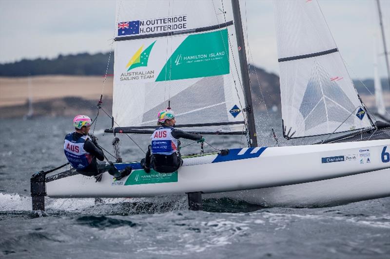 Nathan Outteridge and Haylee Outteridge - photo © Jesus Renedo / Sailing Energy / World Sailing