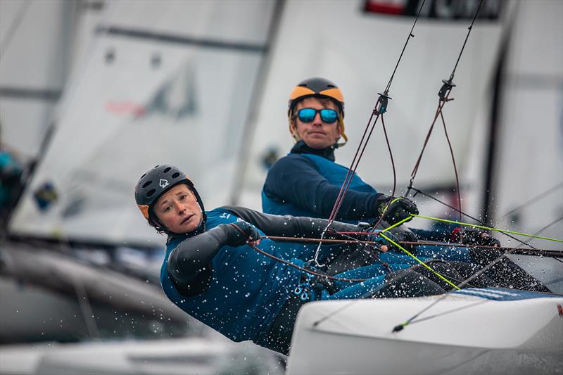 Day 5 of the Volvo Nacra 17, 49er and 49er FX European Championship photo copyright Nick Dempsey / RYA taken at Weymouth & Portland Sailing Academy and featuring the Nacra 17 class