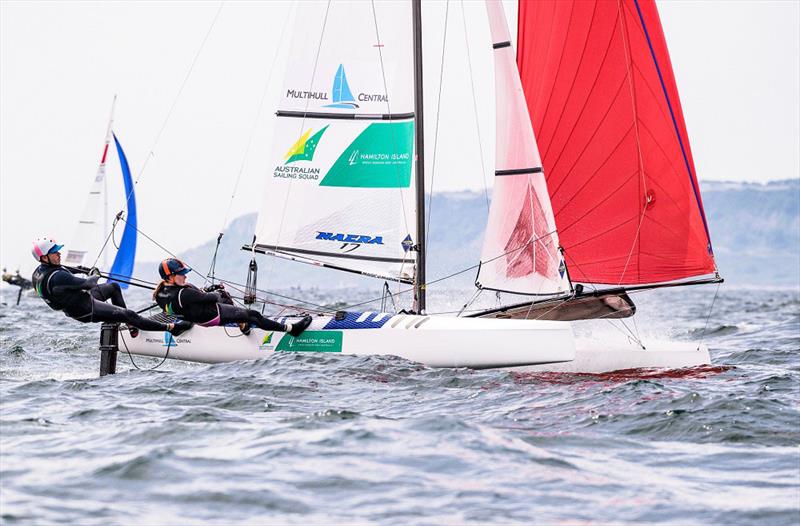 Paul Darmanin and Lucy Copeland moving on up - 2019 49er, 49erFX and Nacra 17 European Championships - photo © Drew Malcolm