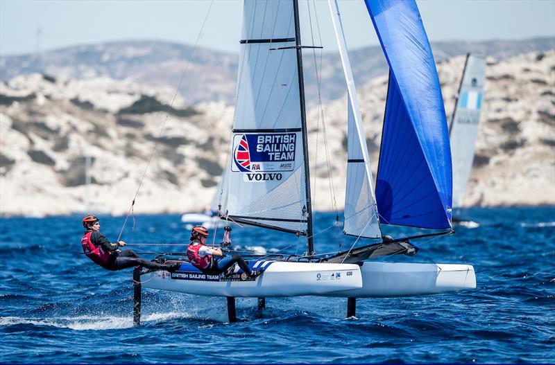 Nacra 17 Silver for John Gimson and Anna Burnet at the Hempel World Cup Series Final - photo © Sailing Energy / World Sailing