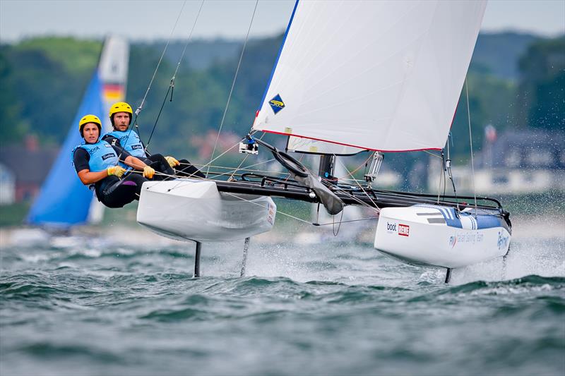 Bissaro and Frascari (ITA) during Kiel Week part 2 photo copyright Kiel Week / Sascha Klahn taken at Kieler Yacht Club and featuring the Nacra 17 class