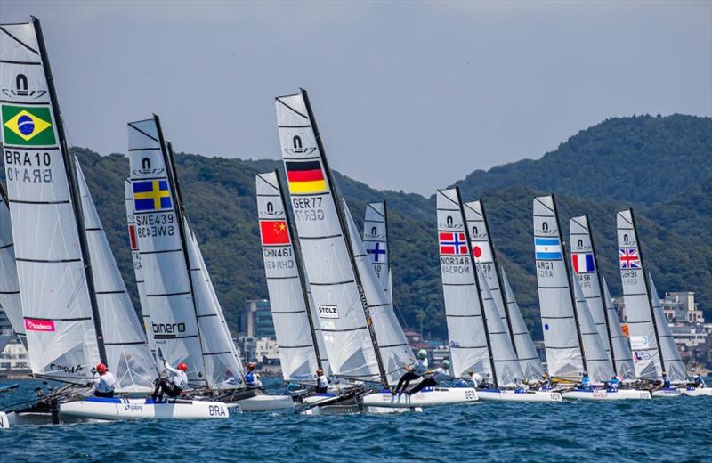 Ready Steady Tokyo, day 4 photo copyright Jesus Renedo / Sailing Energy / World Sailing taken at  and featuring the Nacra 17 class