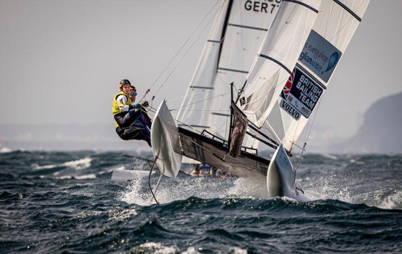 Ben Saxton and Nikki Boniface - Hempel World Cup Series Enoshima, Day 3 photo copyright Sailing Energy / World Sailing taken at  and featuring the Nacra 17 class