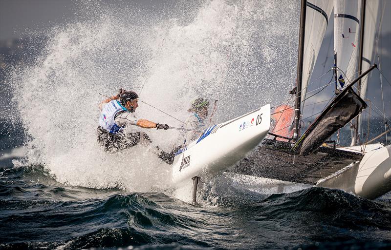 Gemma Jones, Josh Porebski (NZL) - Nacra 17 - Enoshima , Round 1 of the 2020 World Cup Series - August 29, 2019 photo copyright Jesus Renedo / Sailing Energy / World Sailing taken at  and featuring the Nacra 17 class