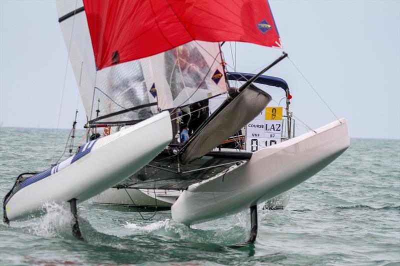 Nacra 17 - Hyundai World Championships, Oceania Championship, Day 3, November 27, 2019, Royal Akarana Yacht Club photo copyright Richard Gladwell / Sail-World.com taken at Royal Akarana Yacht Club and featuring the Nacra 17 class