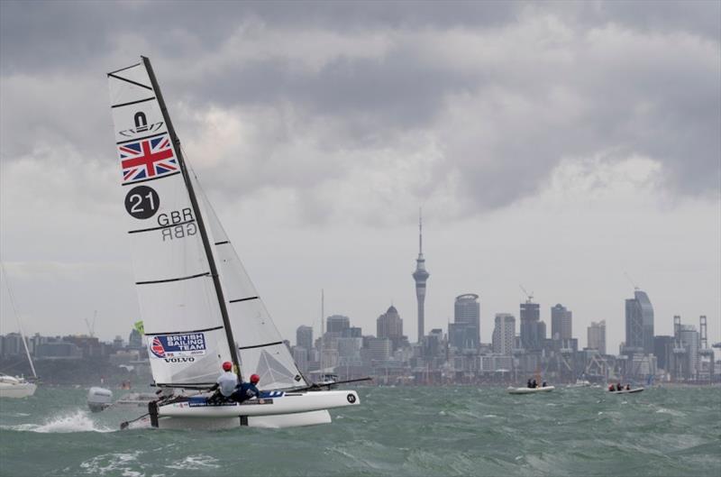 John Gimson and Anna Burnet - 2019 49er, 49erFX and Nacra 17 Worlds final day - photo © Matias Capizzano