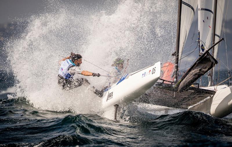 Hempel World Cup Series Enoshima photo copyright Jesus Renedo / Sailing Energy / World Sailing taken at  and featuring the Nacra 17 class