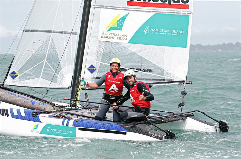 2019 49er, 49erFX, Nacra 17 World Championships - Jason Waterhouse and Lisa Darmanin (AUS) bronze - photo © Sailing Energy