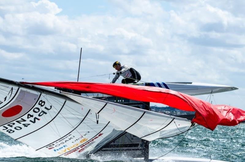 Wakako Kajimoto and Takaaki Kawata (JPN) - 2020 49er, 49er FX & Nacra 17 Oceania Championship, day 3 photo copyright Drew Malcolm taken at  and featuring the Nacra 17 class