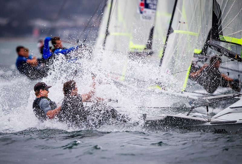   Peter Burling and Blair Tuke - 49er - Day 1 - 2020 World Championships - Royal Geelong Yacht Club - February 2020 photo copyright Jesus Renedo / Sailing Energy / World Sailing taken at Royal Geelong Yacht Club and featuring the Nacra 17 class