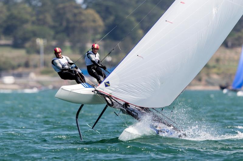 Sarah Newberry and David Liebenberg - 2020 49er, 49er FX & Nacra 17 World Championships, Day 4 - photo © Pedro Martinez / Sailing Energy