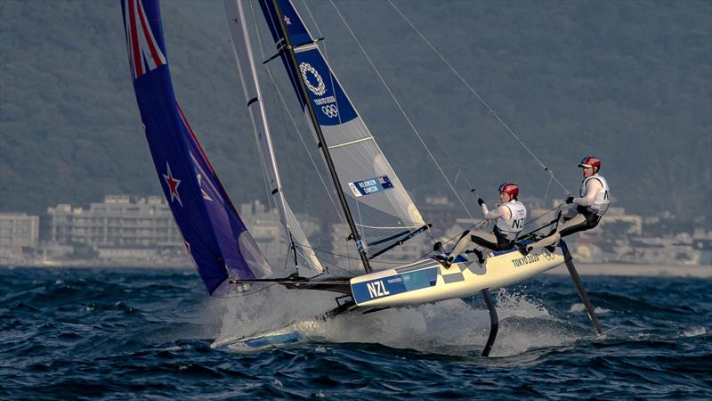 Tokyo2020 - Day 4 - July, 28, - Enoshima, Japan. Nacra 17 - Micah Wilkinson Erica Dawson (NZL) - photo © Richard Gladwell - Sail-World.com / nz