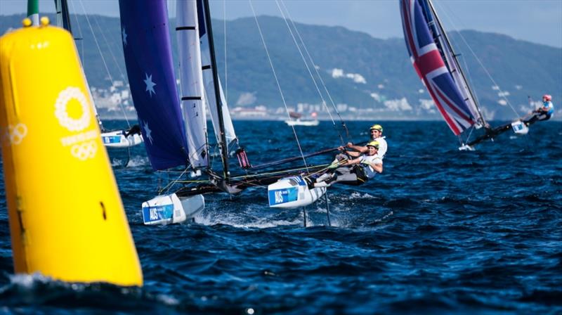 Jason Waterhouse and Lisa Darmanin - Tokyo 2020 Olympics photo copyright Sailing Energy / World Sailing taken at  and featuring the Nacra 17 class